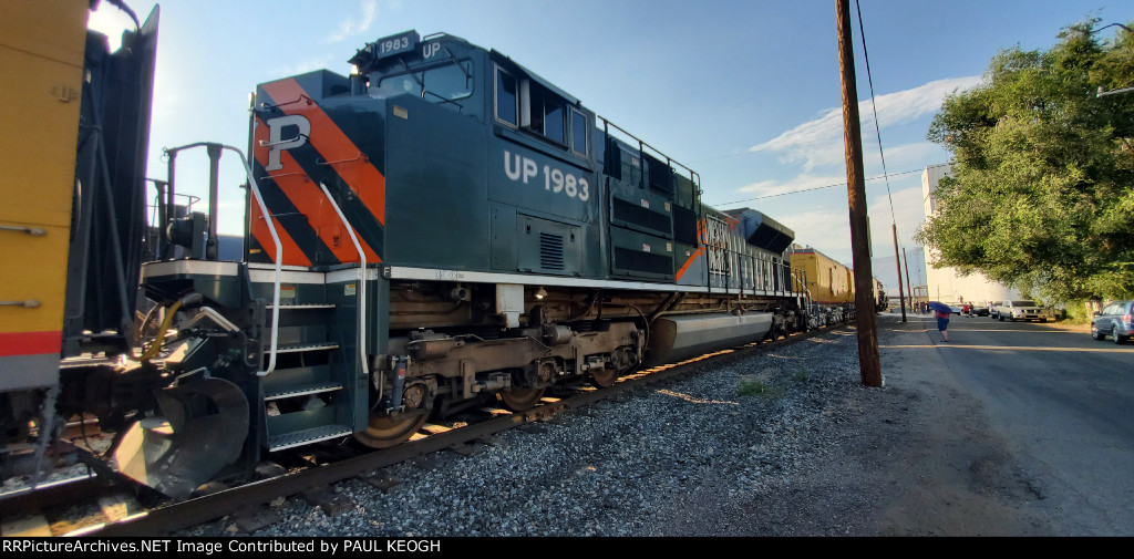 UP 1993 On The UP Ogden Yard Industrial Lead after Pulling Off Main 1 and Disconnecting from Her Passenger Cars.